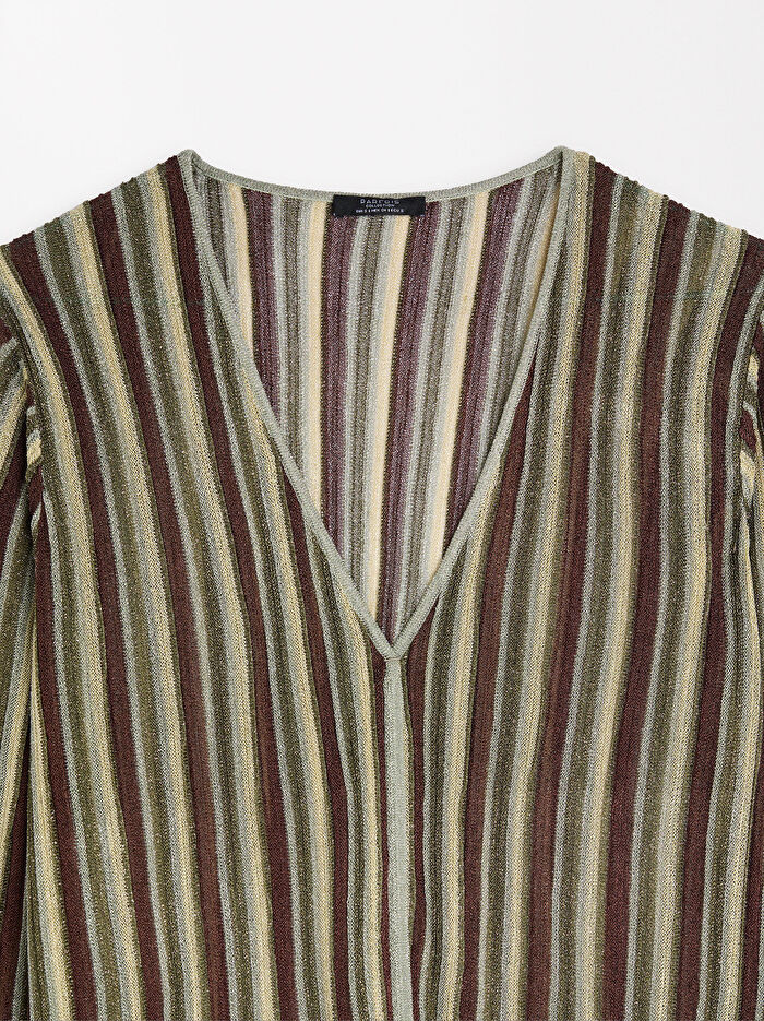 Parlak Efektli Fitilli Hırka