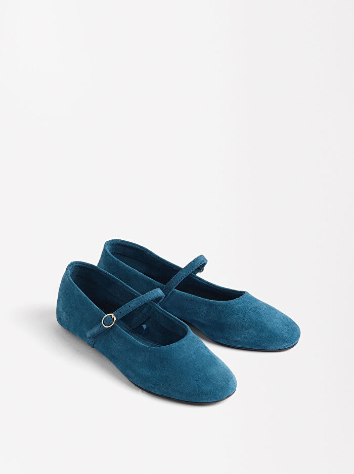 Askılı ve Tokalı Deri Babet