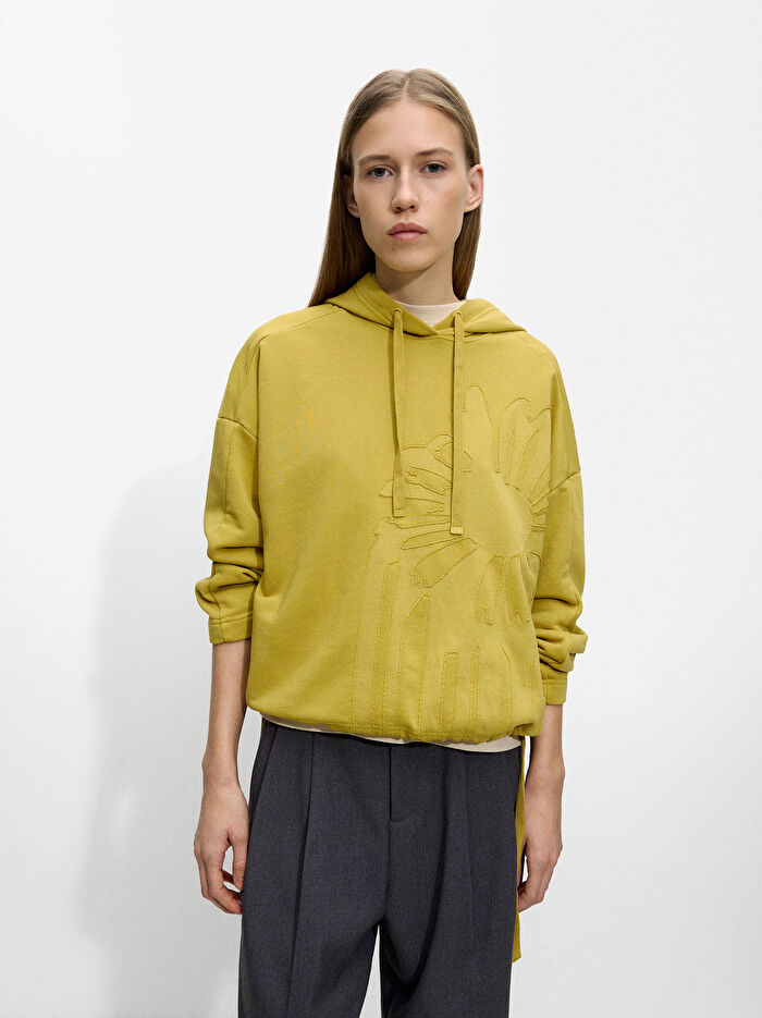 ONLINE ÖZEL - Papatya Desenli Sweatshirt