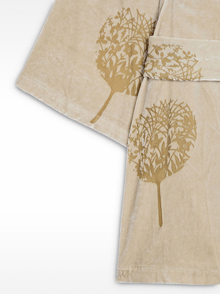 Desenli Kadife Kimono