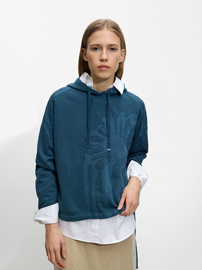 ONLINE ÖZEL - Papatya Desenli Sweatshirt