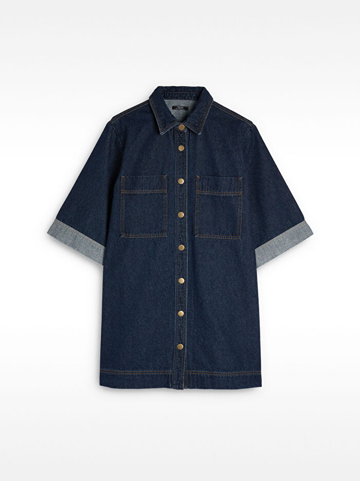 ONLINE ÖZEL - Kısa Denim Elbise