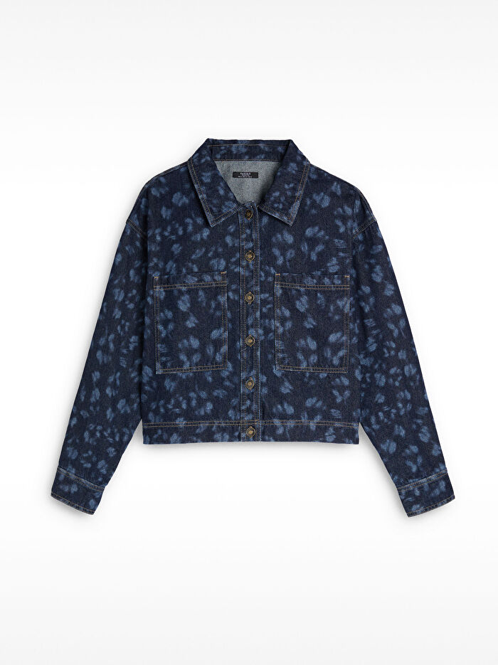 ONLINE ÖZEL - Desenli Denim Ceket