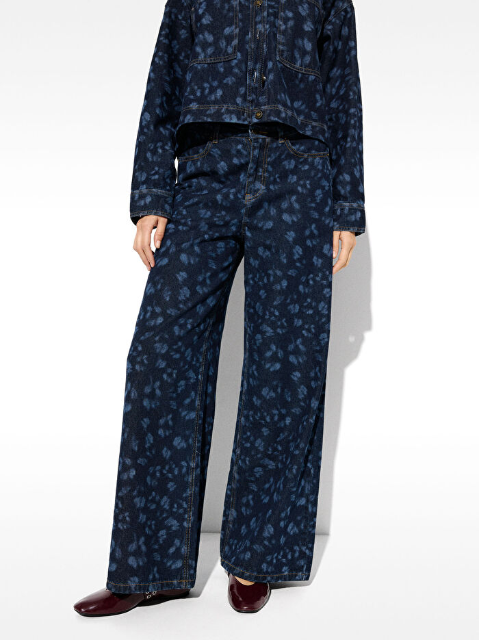 ONLINE ÖZEL - Desenli Denim Pantolon