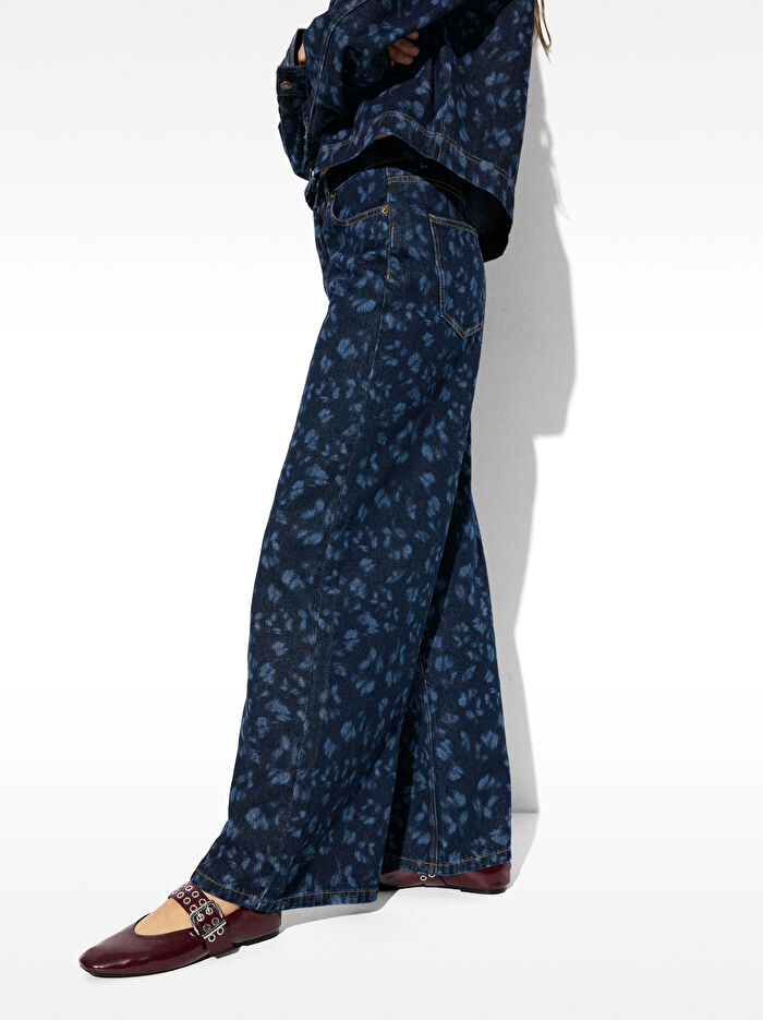 ONLINE ÖZEL - Desenli Denim Pantolon