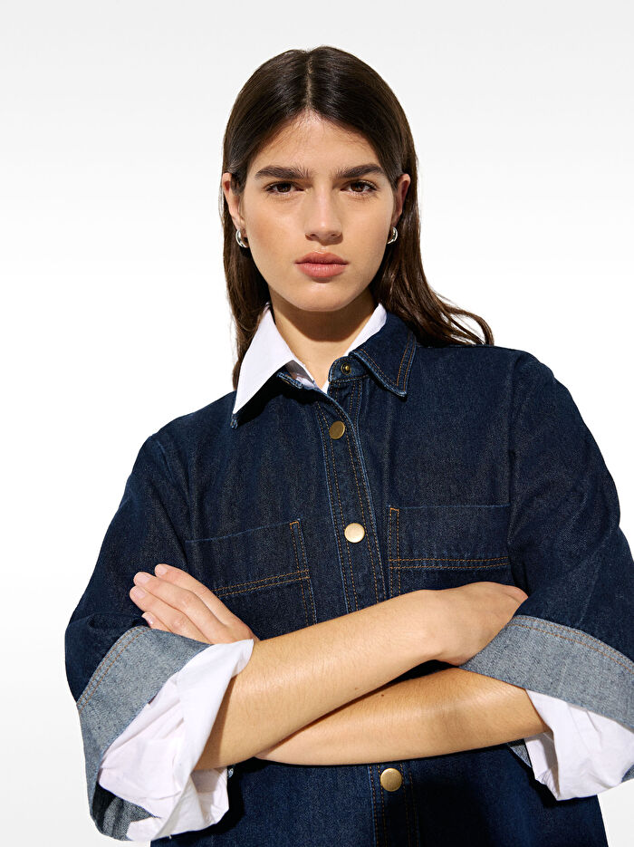 ONLINE ÖZEL - Kısa Denim Elbise