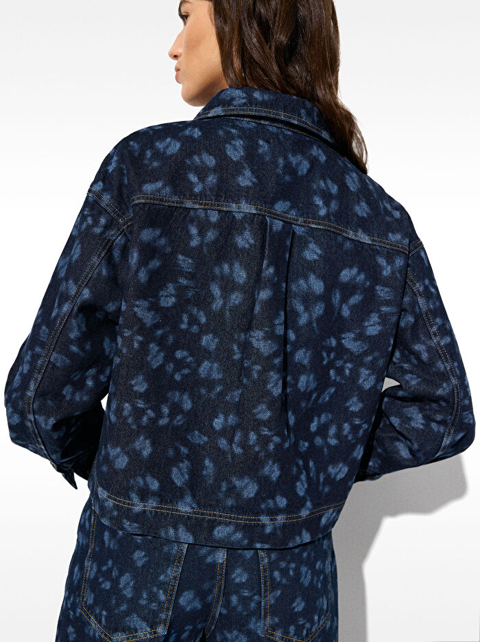 ONLINE ÖZEL - Desenli Denim Ceket