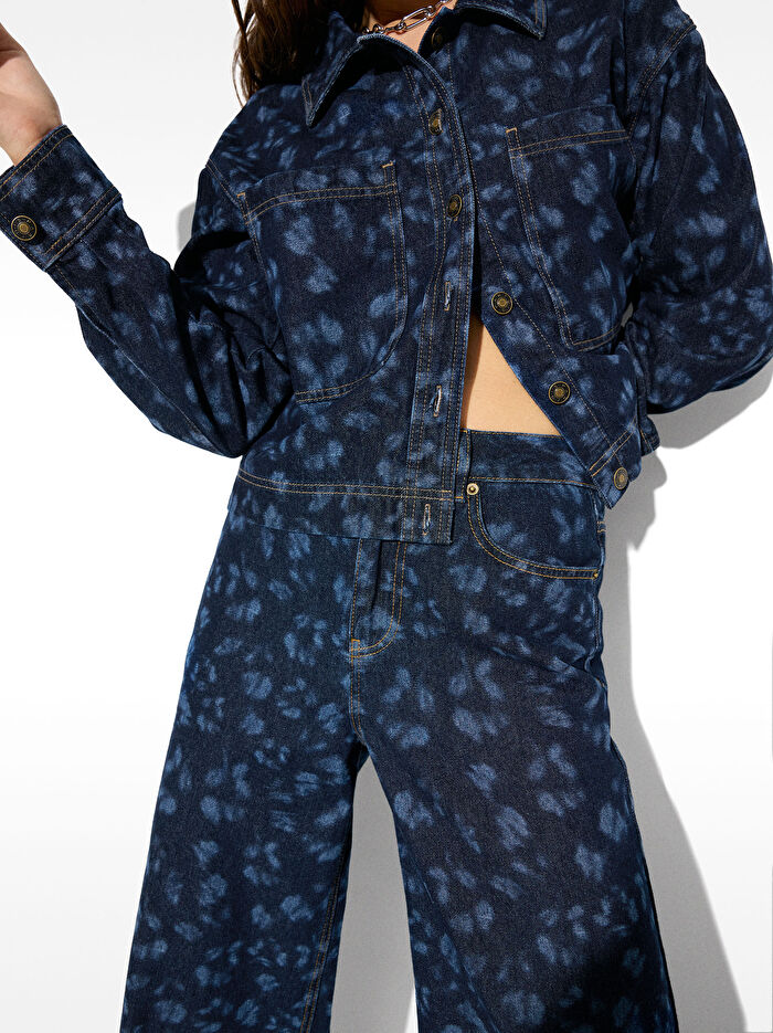 ONLINE ÖZEL - Desenli Denim Pantolon