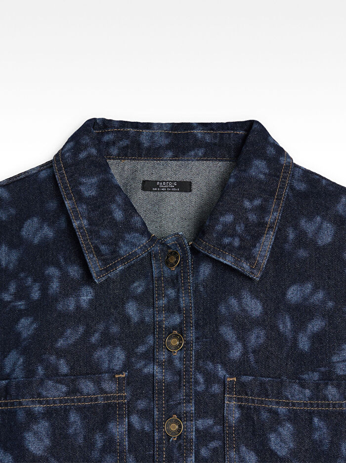 ONLINE ÖZEL - Desenli Denim Ceket