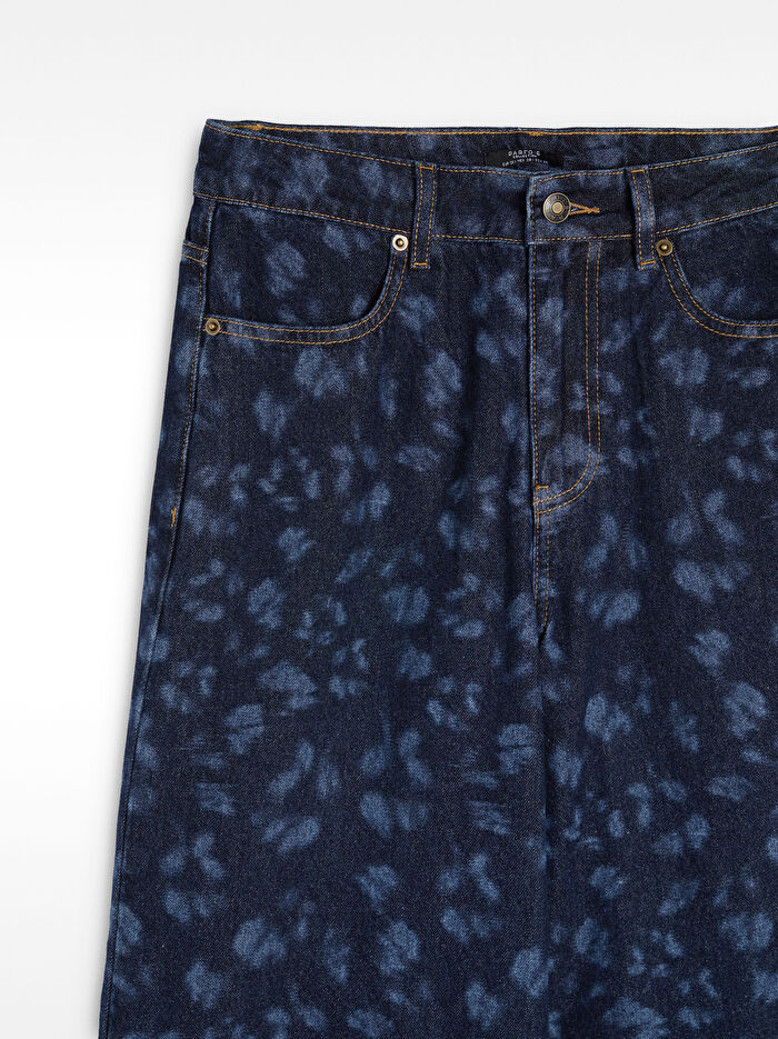 ONLINE ÖZEL - Desenli Denim Pantolon