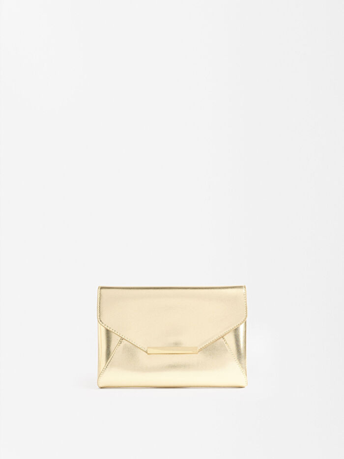 Metalik Party Clutch Çanta