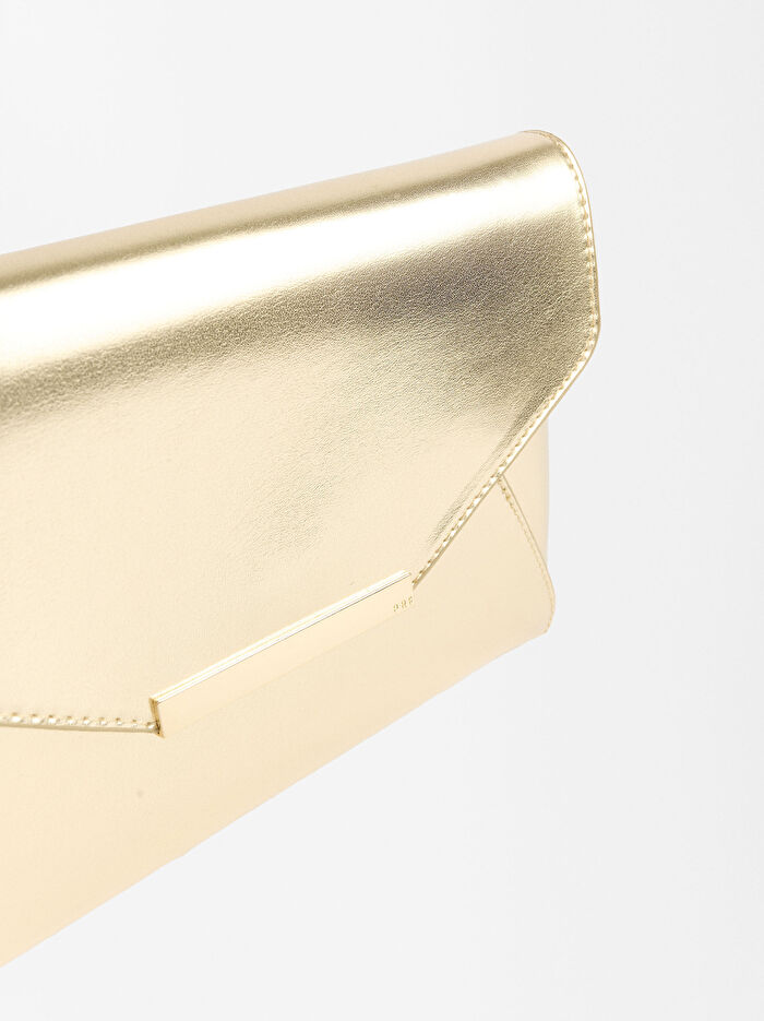 Metalik Party Clutch Çanta