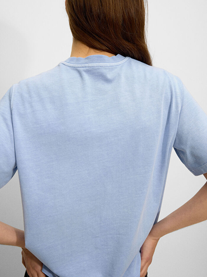 Desenli Pamuklu T-Shirt