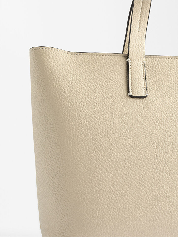 Dokulu Shopper Çanta