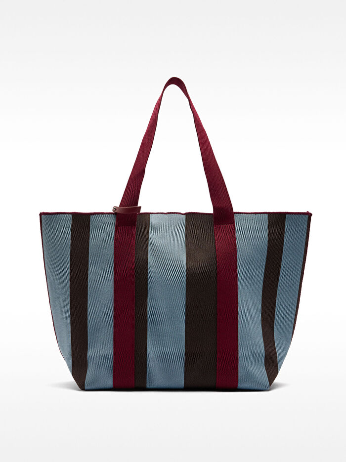 Çizgili Shopper Çanta