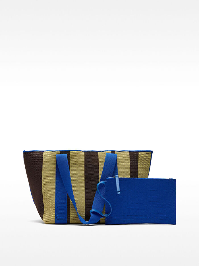 Çizgili Shopper Çanta