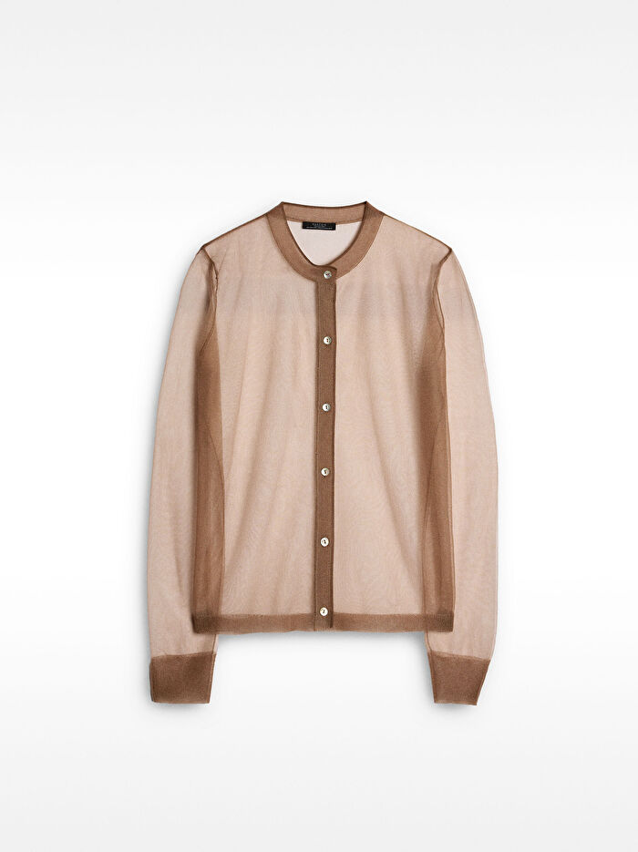 ONLINE ÖZEL - Yarı Transparan Örme Hırka