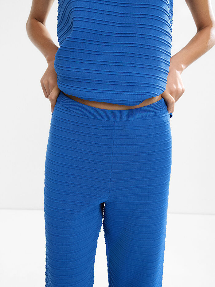 Fitilli Örme Pantolon