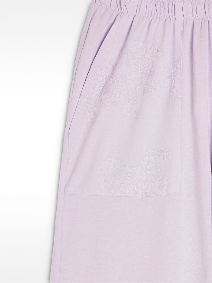 %100 Pamuk Nakışlı Pantolon