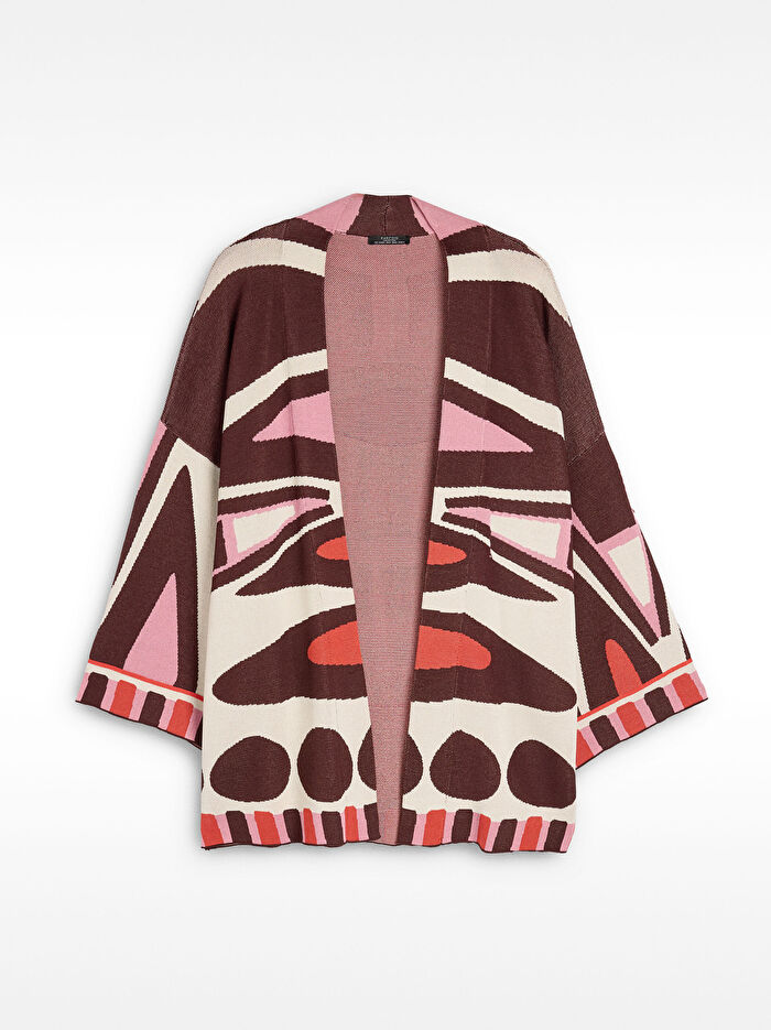 Jakarlı Örme Kimono