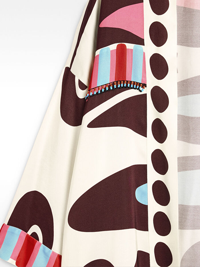 Geometrik Desenli Kimono