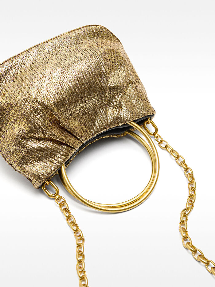 Metalik Party Clutch Çanta