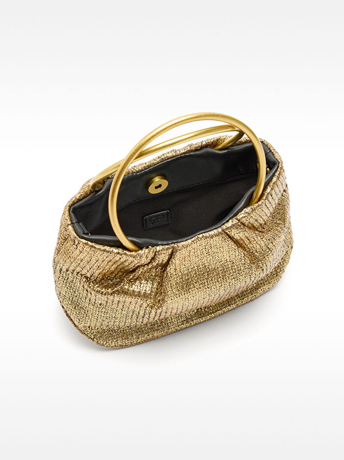 Metalik Party Clutch Çanta