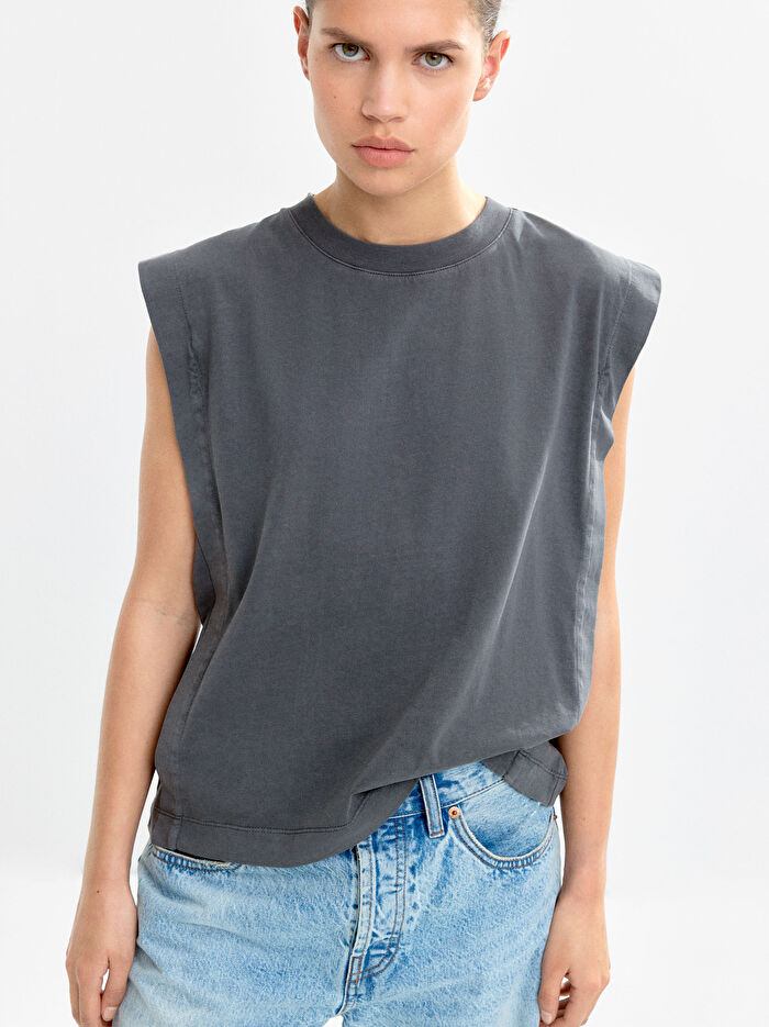 %100 Pamuk Kolsuz T-Shirt