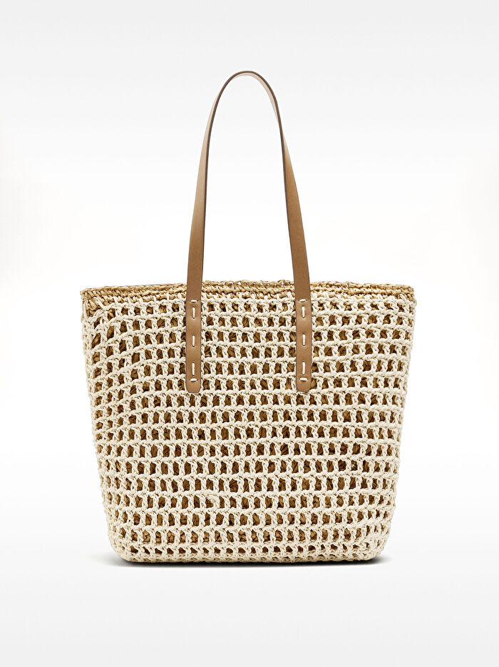 Hasır Örgü Shopper Çanta