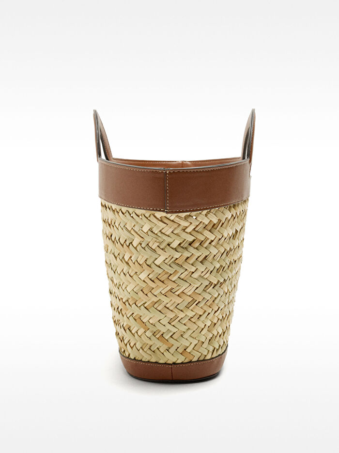 Çapraz Askılı Hasır Tote Çanta M