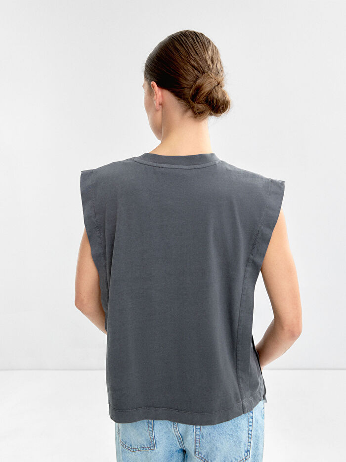%100 Pamuk Kolsuz T-Shirt