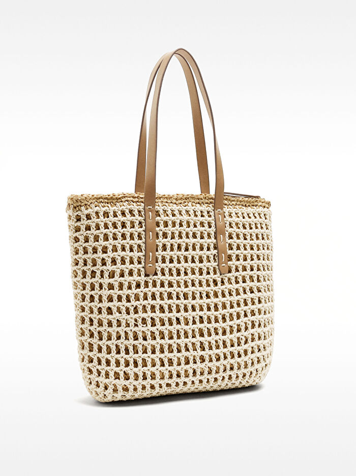 Hasır Örgü Shopper Çanta