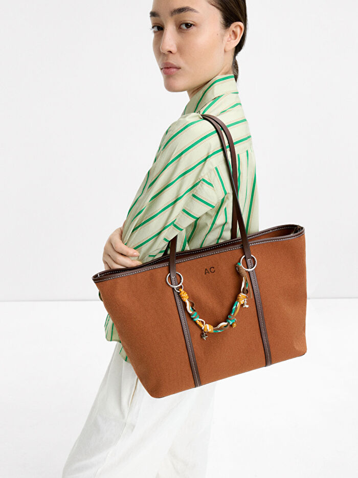 Çıkarılabilir Aksesuarlı Shopper Çanta