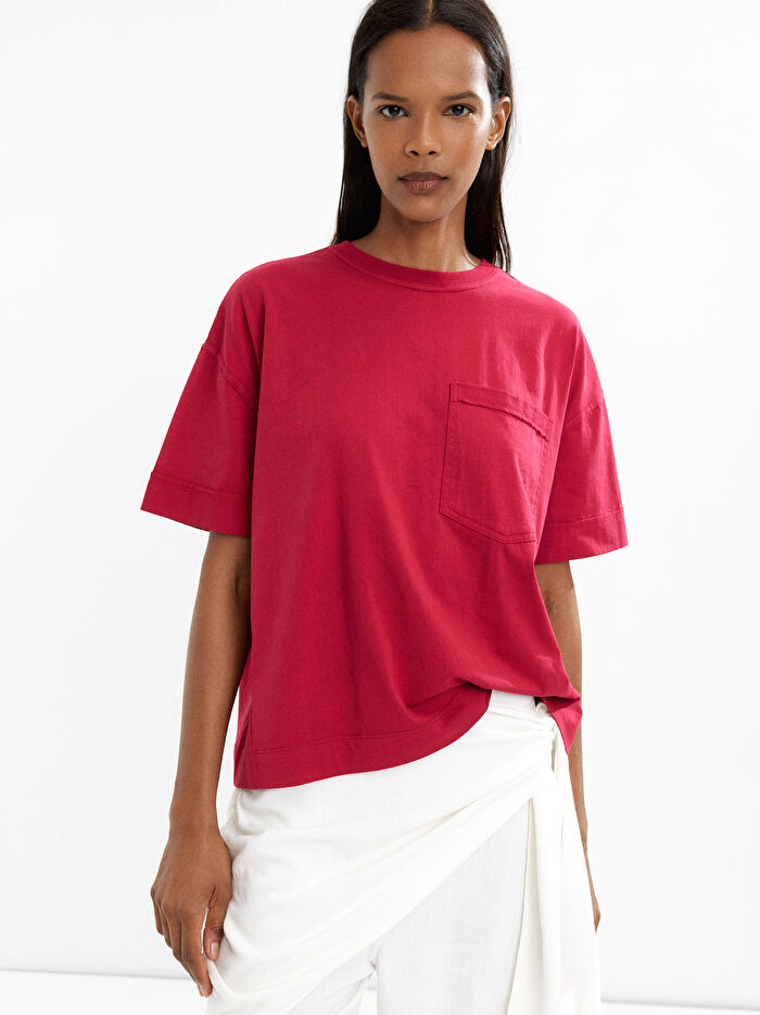 Pamuklu Cepli T-Shirt