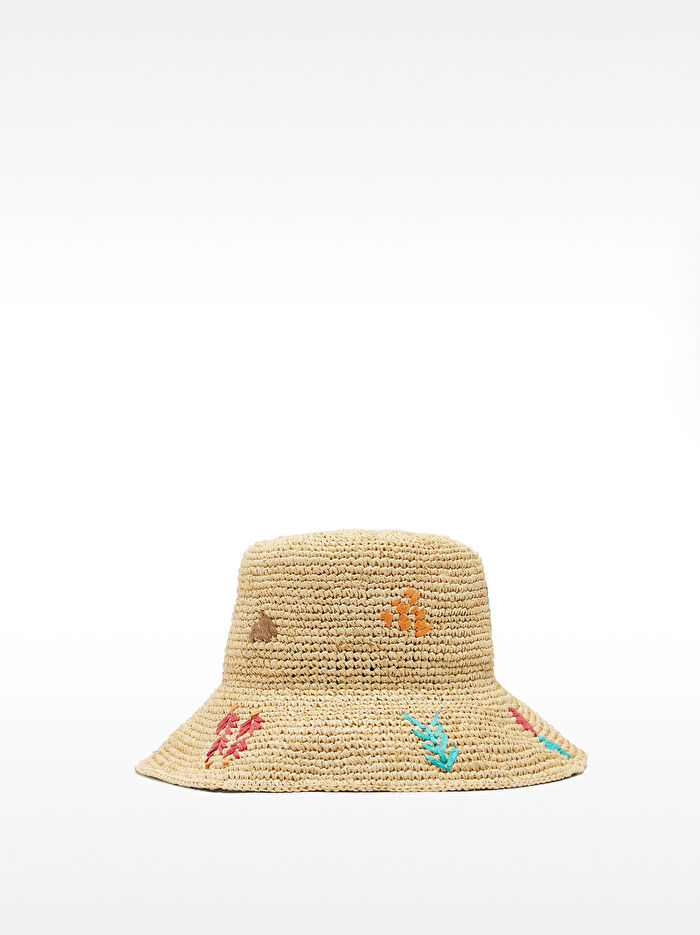 Hasır Etkili Bucket Şapka