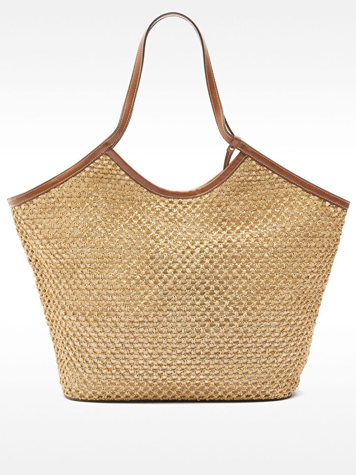 Hasır Efektli Shopper Çanta