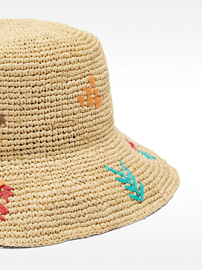 Hasır Etkili Bucket Şapka