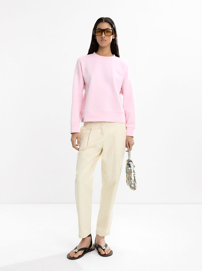 Desenli Pamuk Sweatshirt