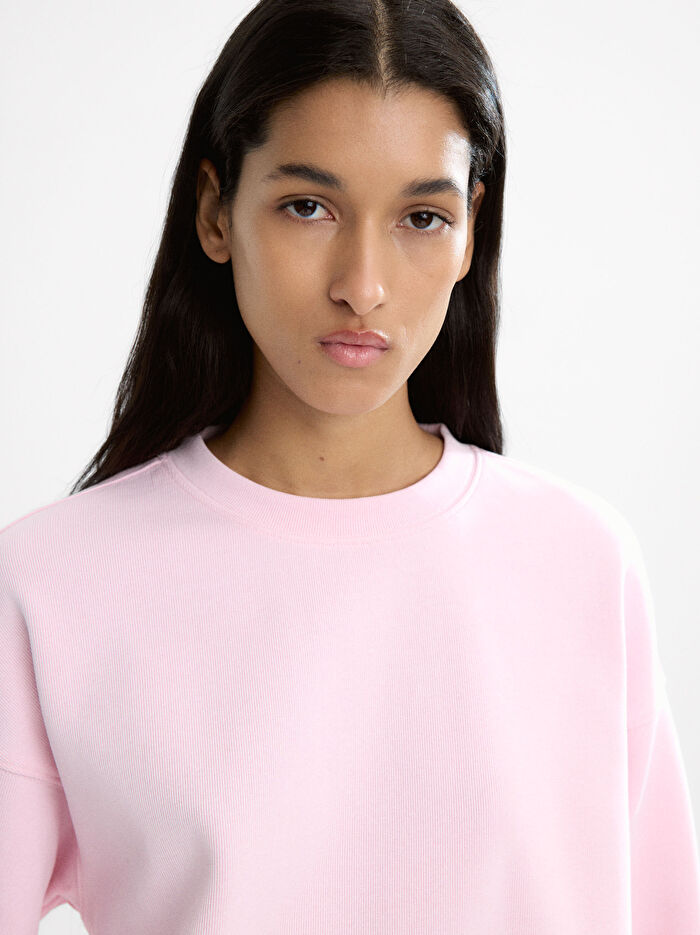Desenli Pamuk Sweatshirt