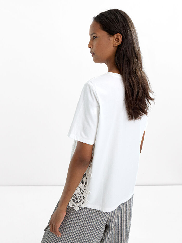 %100 Pamuk Nakışlı Tişört