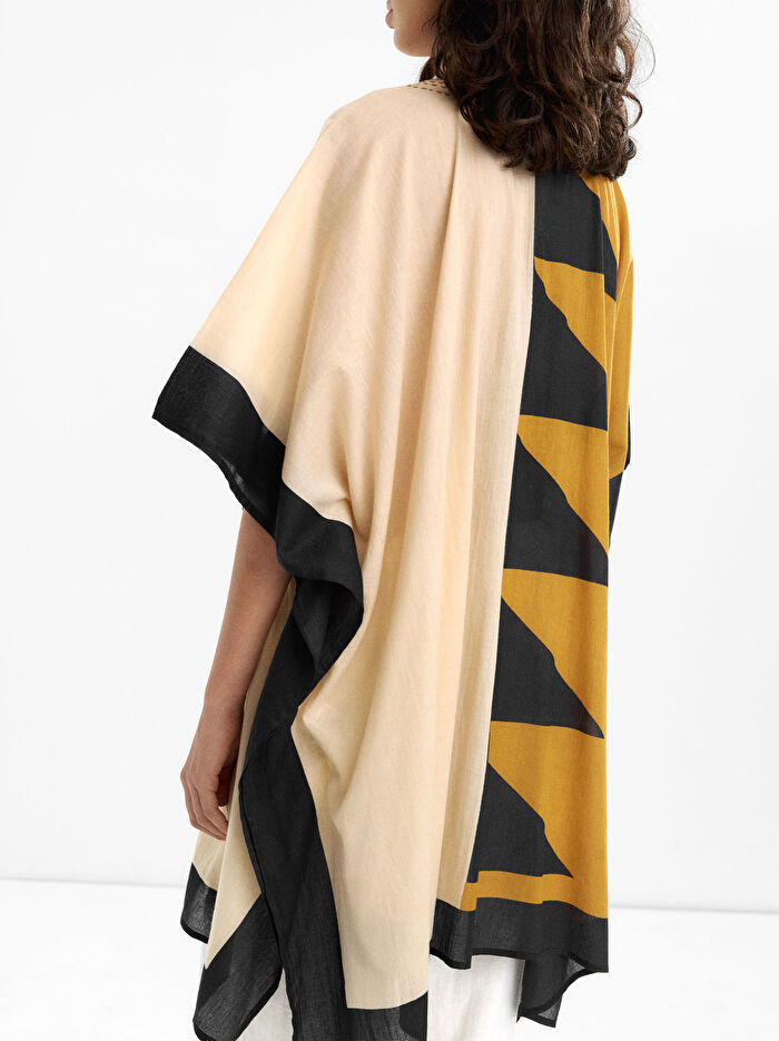 %100 Pamuk Desenli Kaftan