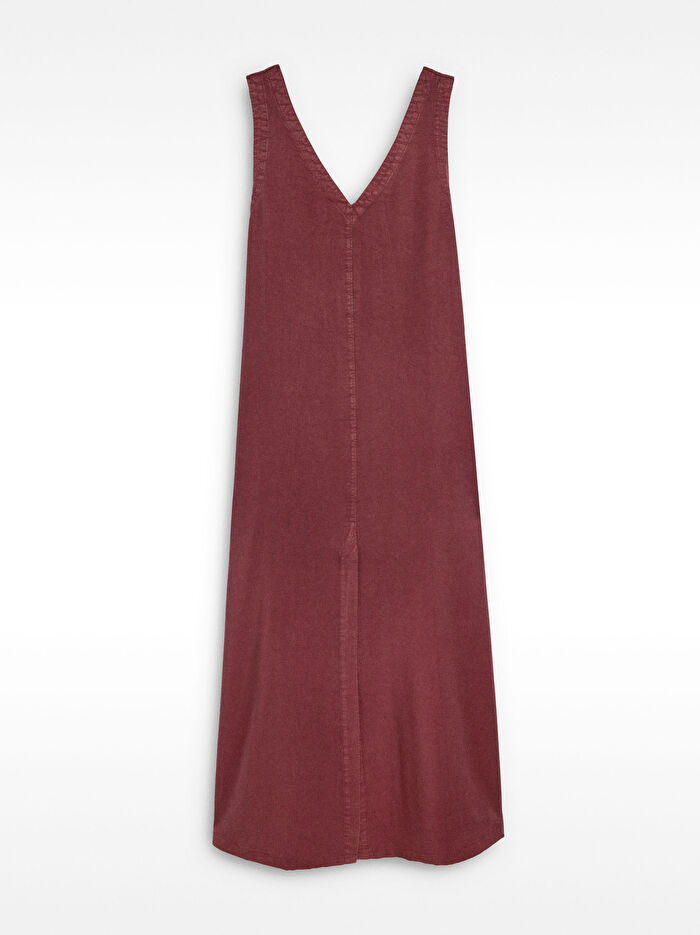 %100 Liyosel Midi Elbise