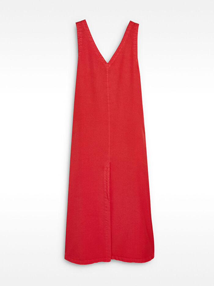 %100 Liyosel Midi Elbise