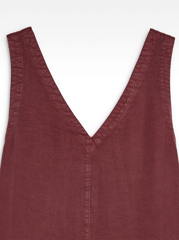 %100 Liyosel Midi Elbise