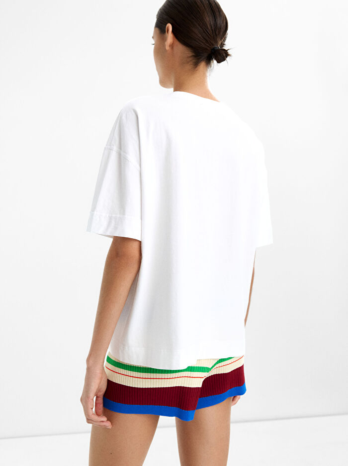 Pamuklu Cepli T-Shirt