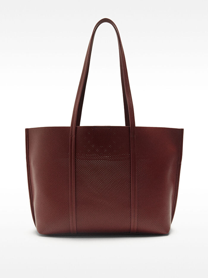 İçi Çıkarılabilir Delikli Shopper Çanta