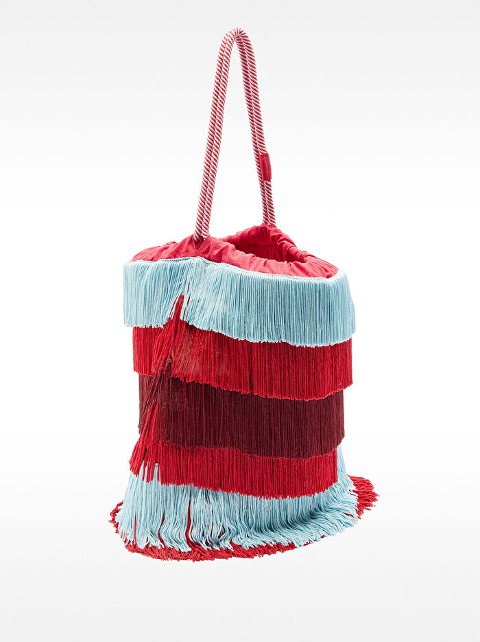 Püsküllü Bucket Çanta