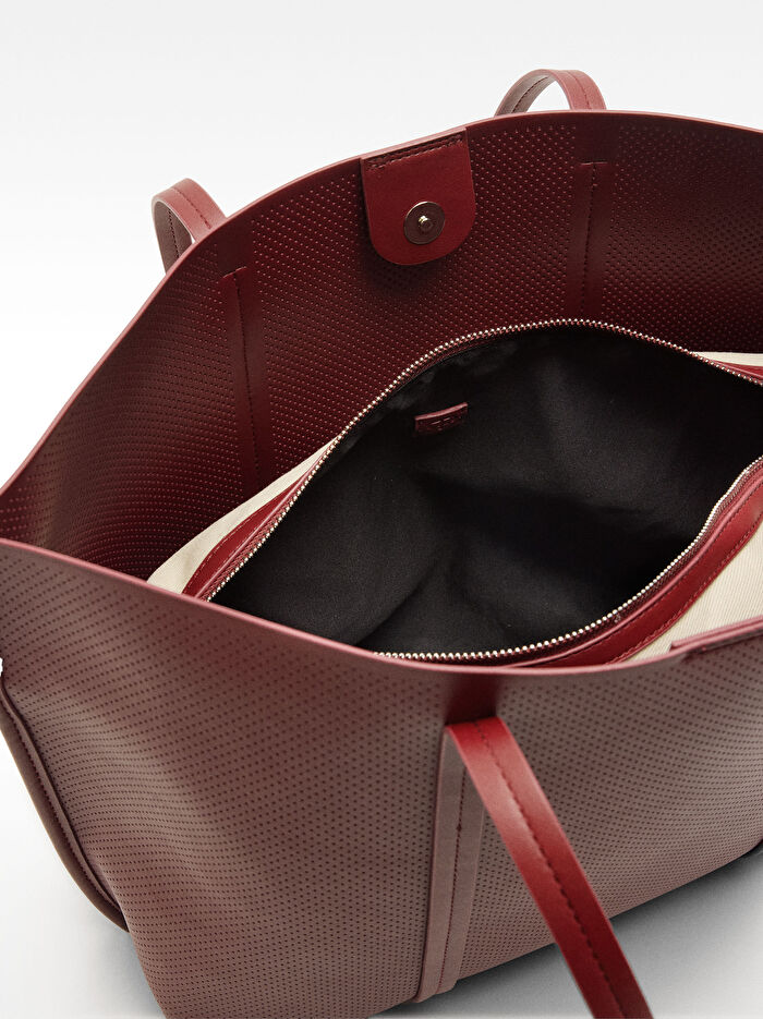 İçi Çıkarılabilir Delikli Shopper Çanta