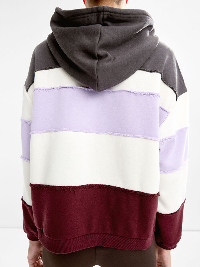 Çizgili Pamuklu Sweatshirt