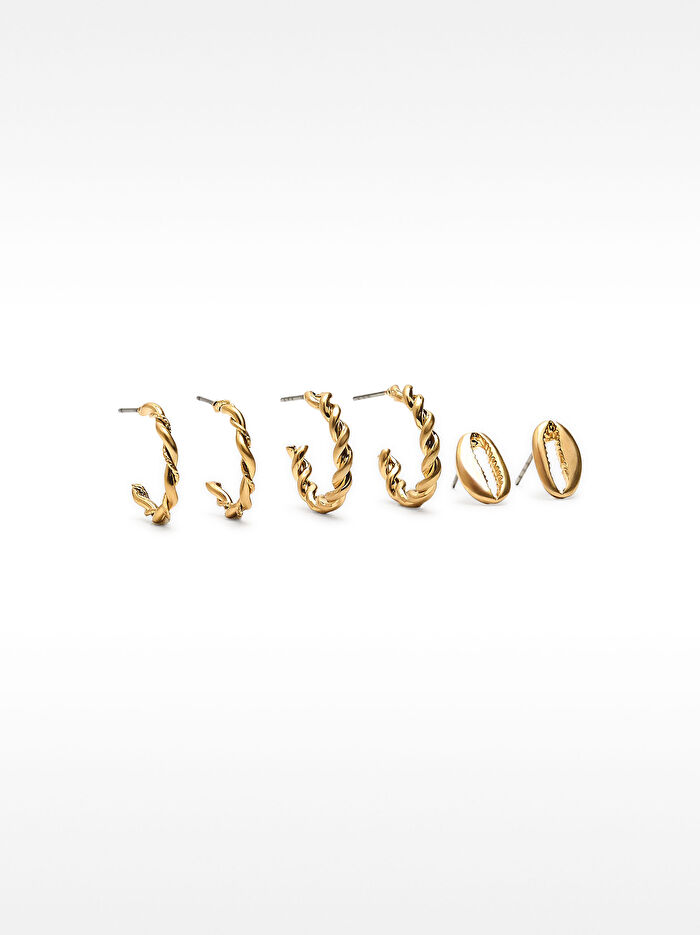 Gold Küpe Seti
